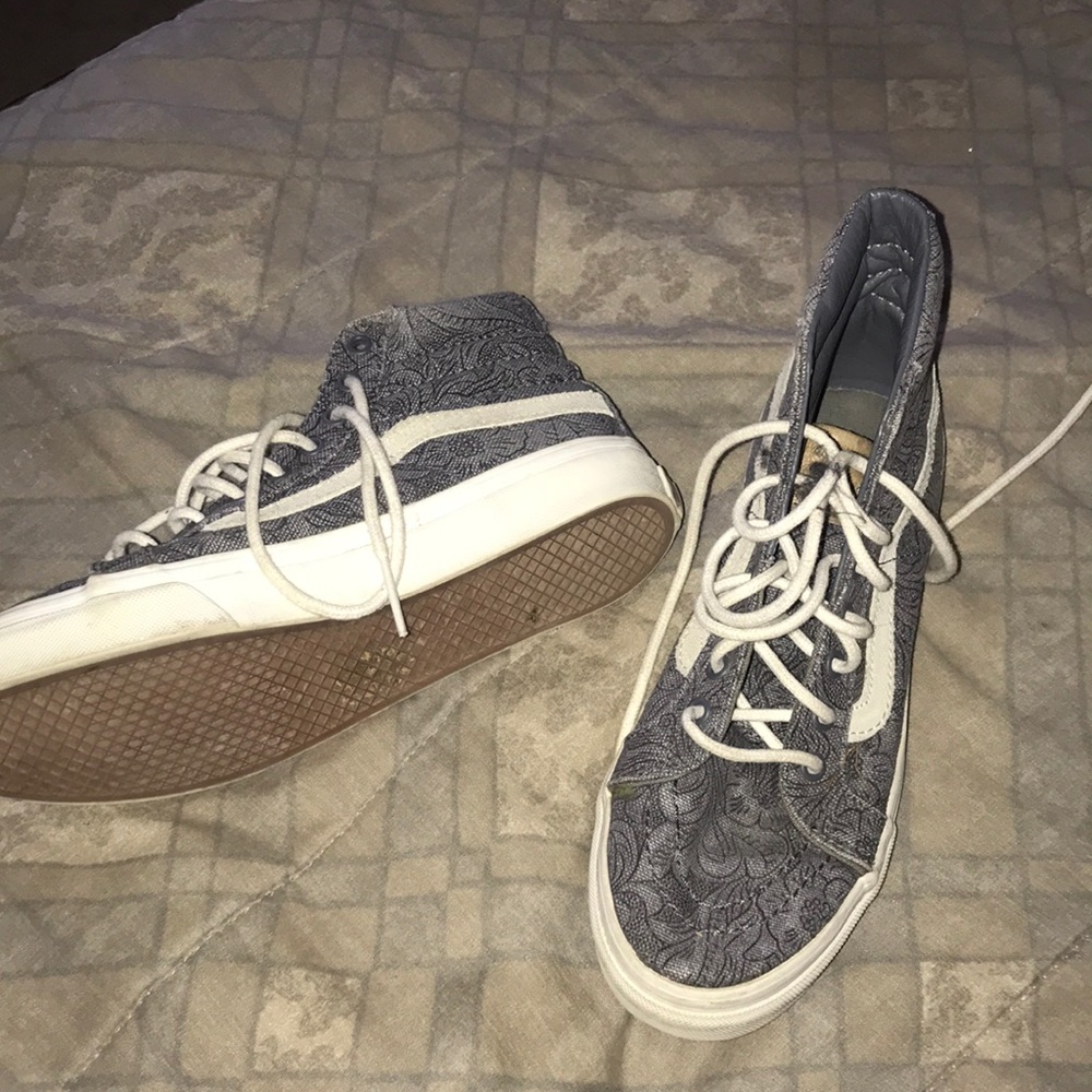 Vans Old Skool (Blue Flowers) High Tops | Vans